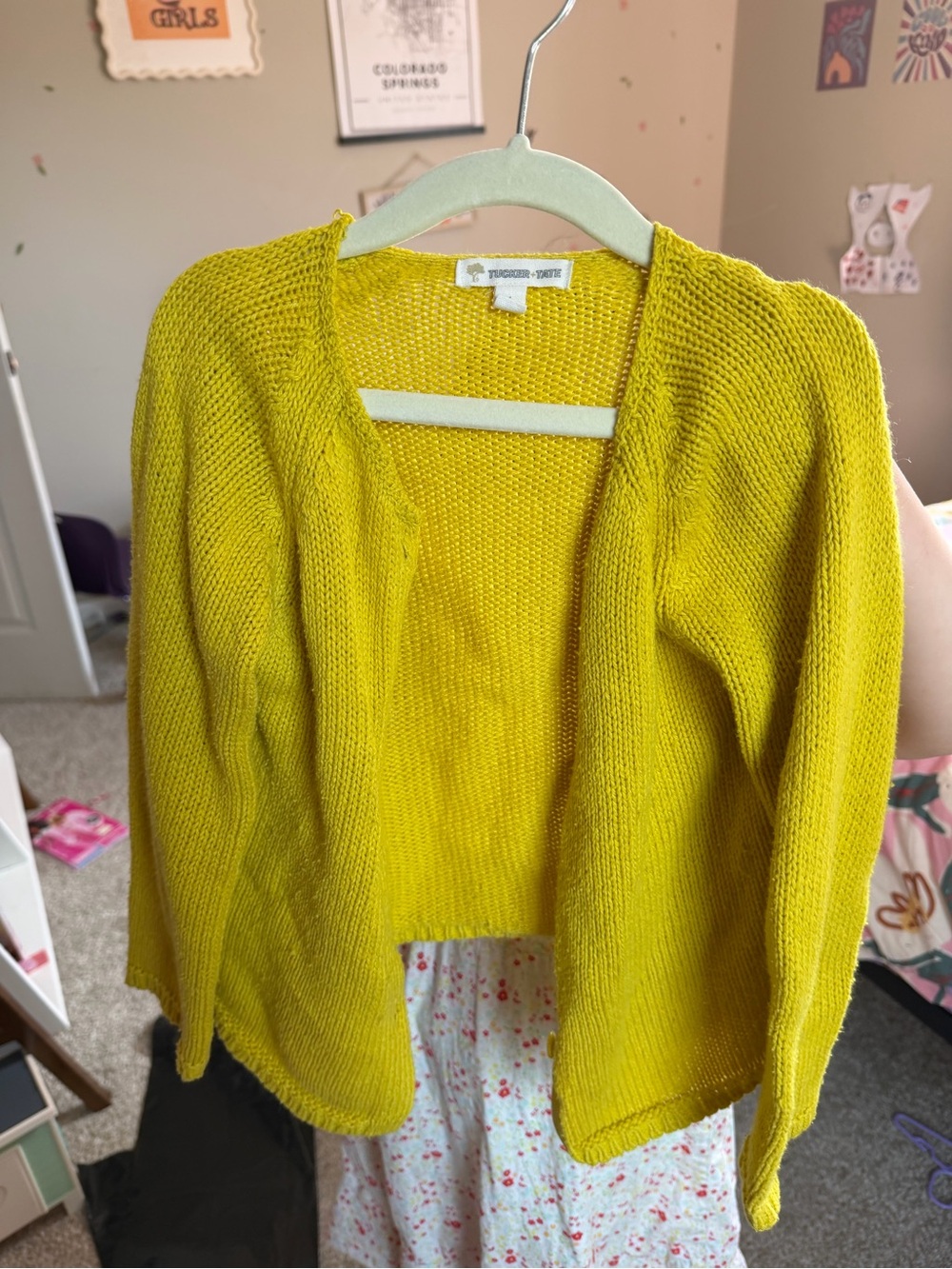 Tucker + Tate girls Cardigan — Yellow